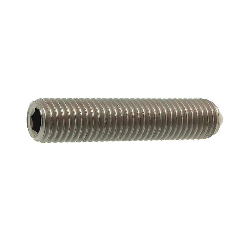 Tornillo de fijación DIN 914 M4*6, casquillo hexagonal, puntiagudo, acero