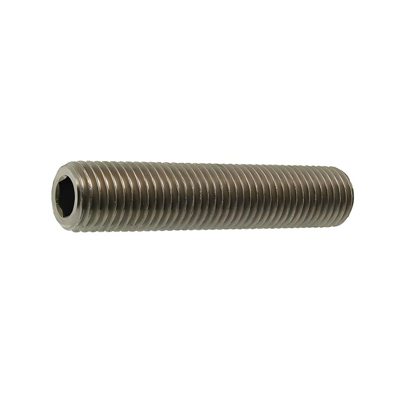 Tornillo de fijación DIN 916 M3* 4, revestimiento hexagonal, extremo perforado, acero